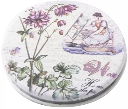 Зеркало карманное круглое "Классическая мода" DEWAL BEAUTY