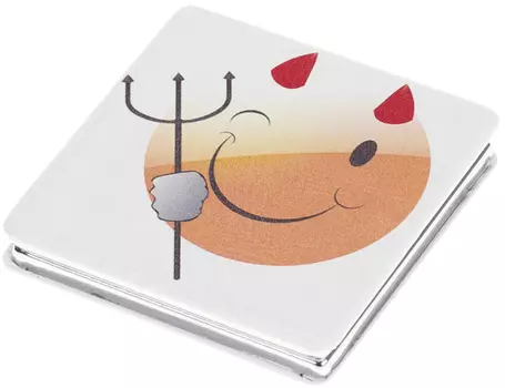 Зеркало карманное квадратное "Смайлики" DEWAL BEAUTY