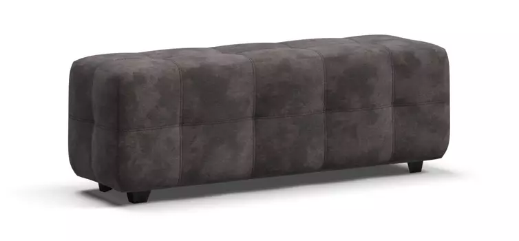 Банкетка BOSS велюр Alkantara серая