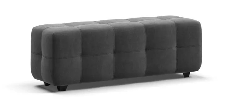 Банкетка BOSS велюр Monolit серая