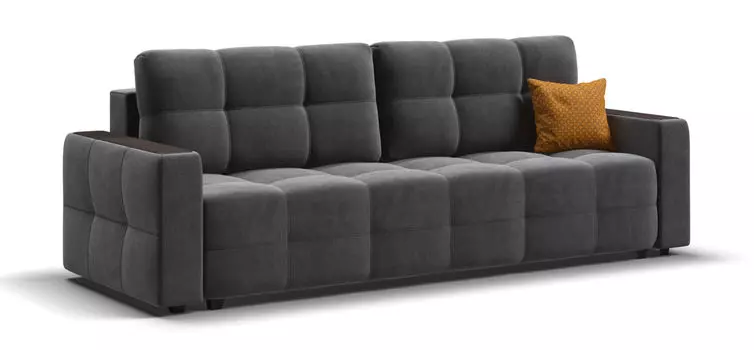 Диван Денди велюр Monolit серый