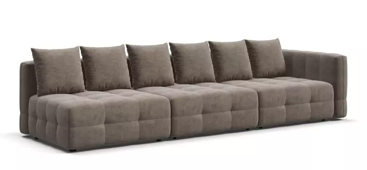 Диван с 1 подлокотником BOSS ONE MODOOL MAX Велюр Royal тауп NEW