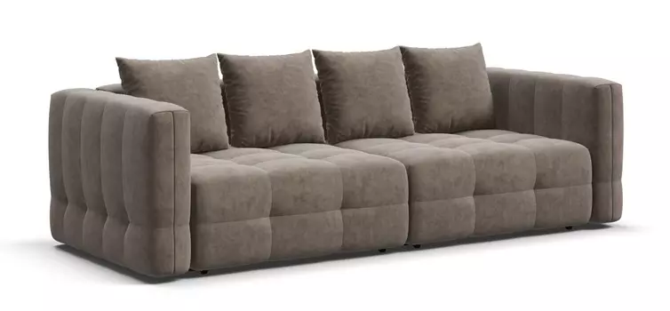 Диван с подлокотниками BOSS ONE MODOOL Велюр Royal тауп NEW