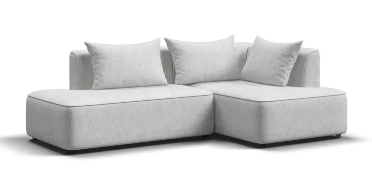 Угловой диван правый KING TWIN Шенилл CLOUD милк