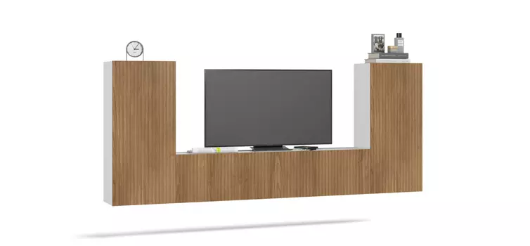 Модульная гостиная BOSS MILLING 3 Белый снег, Дуб Американский