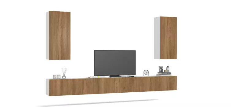 Модульная гостиная BOSS MILLING 7 Белый снег, Дуб Американский