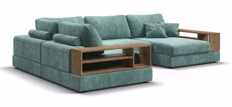 Модульный диван BOSS MODOOL П-образный правый шенилл Gloss минт