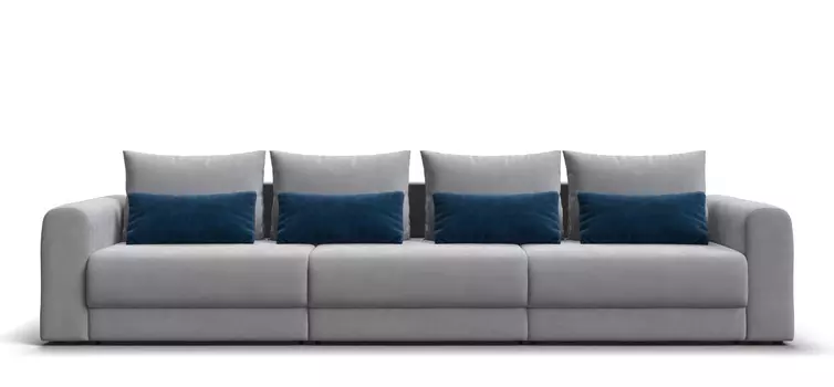 Модульный диван РИЧМОНД MODOOL MAX Велюр Monolit сталь