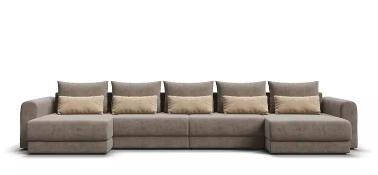 Модульный п-образный диван РИЧМОНД MODOOL Велюр Royal тауп NEW