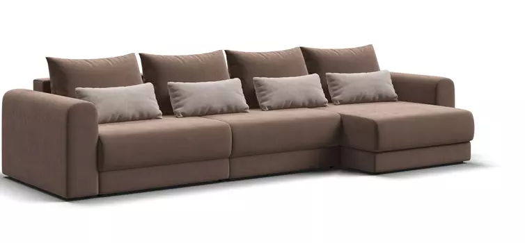 Модульный угловой диван РИЧМОНД MODOOL MAX Велюр Monolit мокко