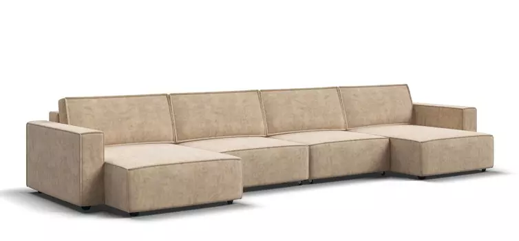 П-образный диван BOSS SOFT MODOOL Велюр Роял шампань