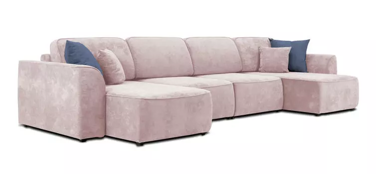 П-образный диван KING MODOOL Велюр Royal пион NEW