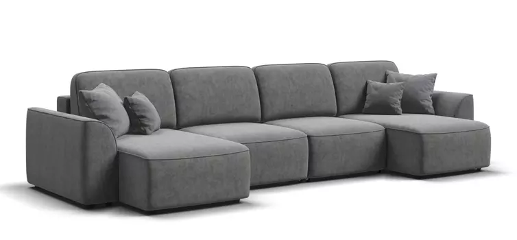 П-образный диван KING MODOOL Велюр Royal стоун