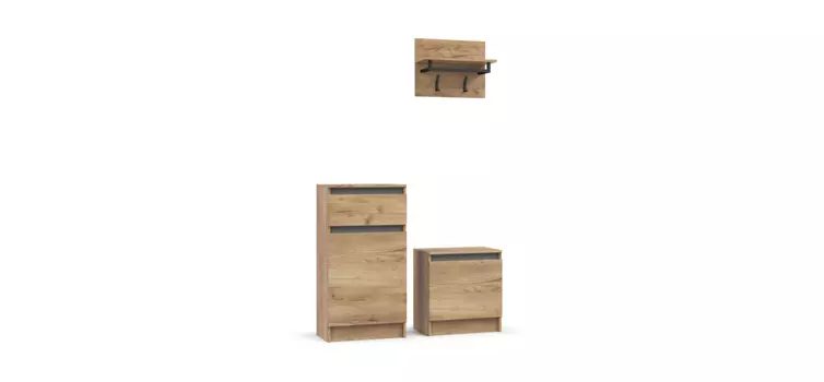 Прихожая СПЛИТ 4 Крафт табачный, Серый графит