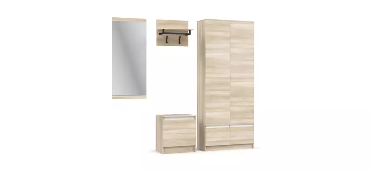 Прихожая СПЛИТ 6 Сонома, Белый снег