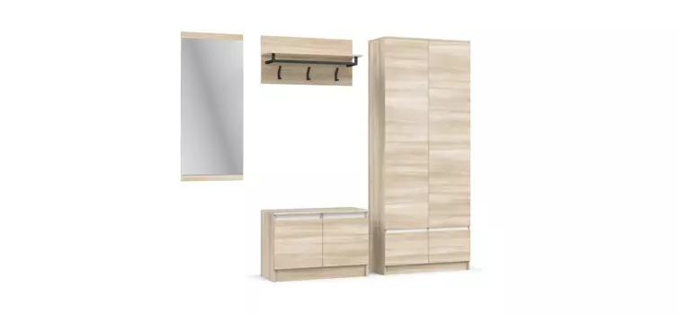 Прихожая СПЛИТ 7 Сонома, Белый снег