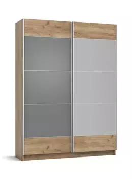 Шкаф-купе BOSS-160 Крафт табачный, Серый графит