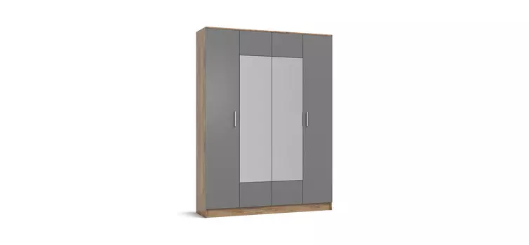 Шкаф Рим-160 NEW Крафт табачный, Серый графит