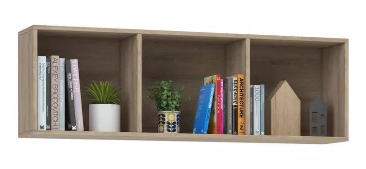 Стеллаж BOSS QUADRO Дуб Денвер Трюфель