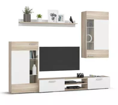 Стенка LUX Сонома, Белый снег