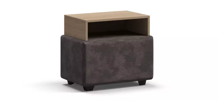 Тумба BOSS Alkantara серый, орех парона