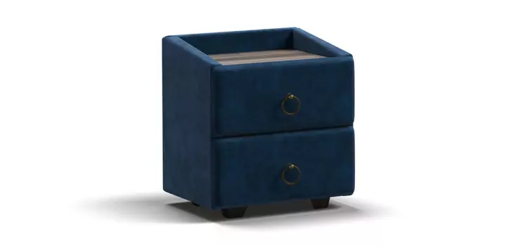 Тумба BOSS CLASSIC Monolit синий, Крафт табачный