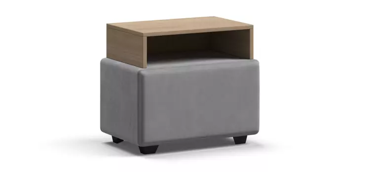 Тумба BOSS велюр MONOLIT Сталь, Орех Селект