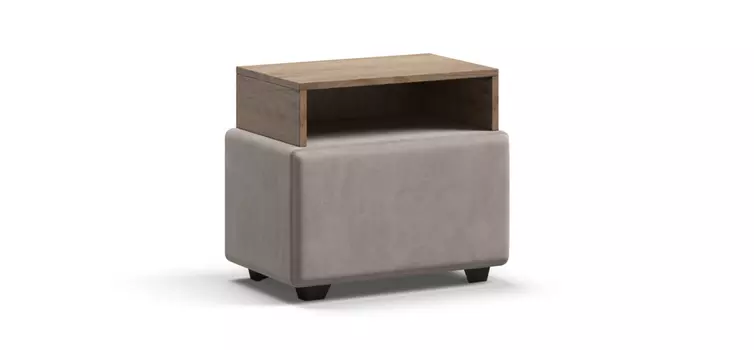Тумба BOSS велюр MONOLIT Латте, Орех Селект