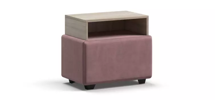 Тумба BOSS велюр MONOLIT Rose, Орех Селект