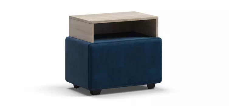 Тумба BOSS велюр Monolit синий, сонома