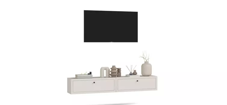 Тумба TV BOSS NEO 150 Кашемир серый, Ваниль софт NEW