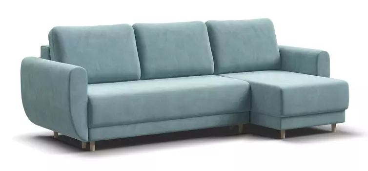 Угловой диван Астон велюр Monolit аква