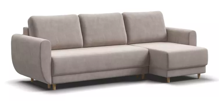 Угловой диван Астон велюр Monolit латте