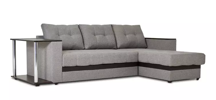 Угловой диван Атланта Люкс рогожка Malmo серый