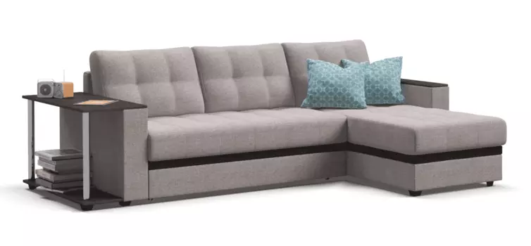 Угловой диван Атланта НПБ рогожка Malmo бежевый