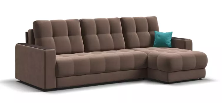 Угловой диван BOSS 3.0 Classic XL велюр Monolit мокко