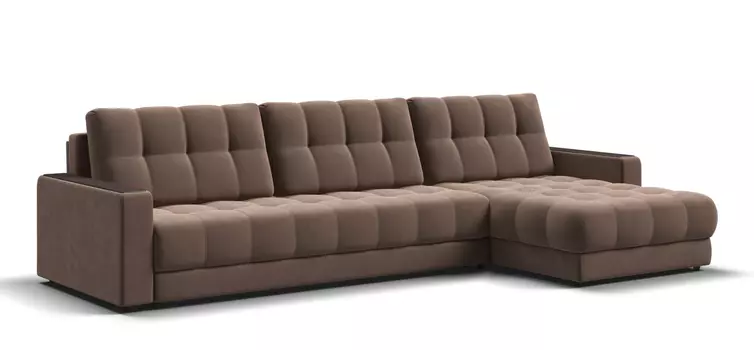 Угловой диван BOSS 3.0 MAX велюр Monolit мокко