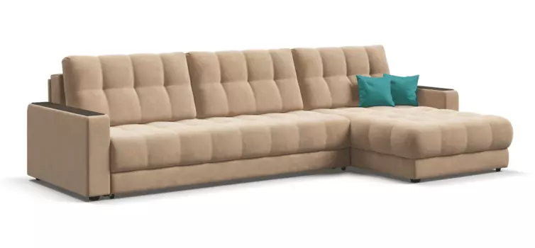 Угловой диван BOSS MAX SE велюр Monolit санд