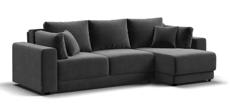 Угловой диван Босс Прайм ХЛ Вельвет CORD графит