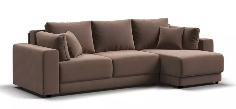 Угловой диван Босс Прайм ХЛ Велюр Monolit мокко