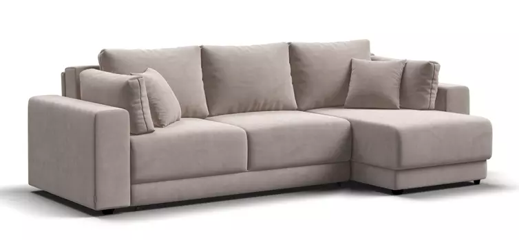 Угловой диван Босс Прайм ХЛ Велюр Monolit латте