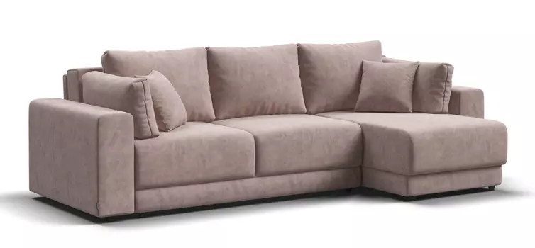 Угловой диван Босс Прайм ХЛ Велюр Royal пион