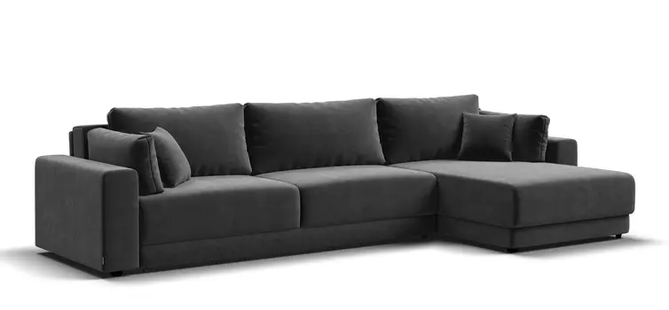 Угловой диван Босс Прайм Макс Вельвет CORD графит