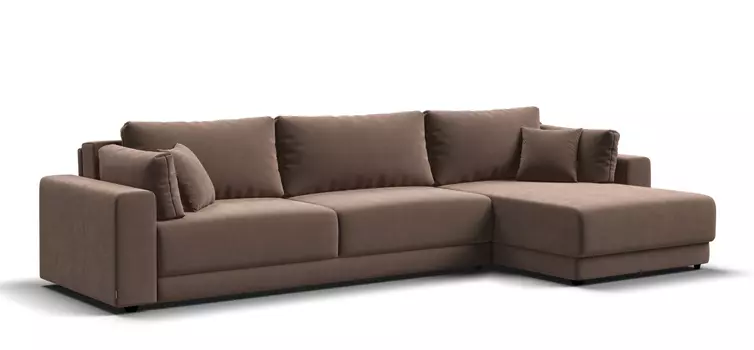 Угловой диван Босс Прайм Макс Велюр Monolit мокко