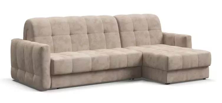 Угловой диван BOSS Sleep 140 Велюр Alkantara пепел