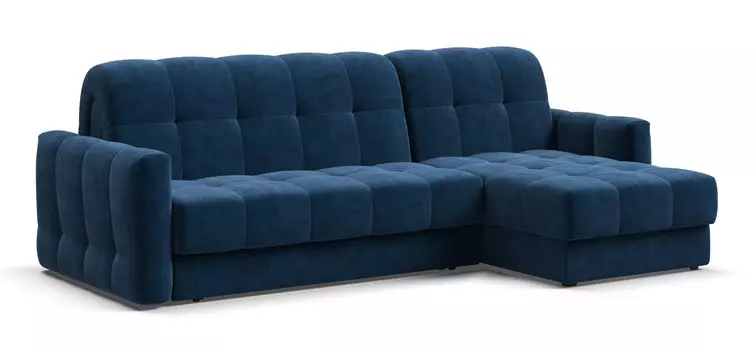 Угловой диван BOSS Sleep 140 велюр Monolit синий