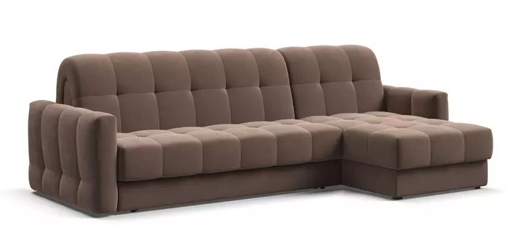 Угловой диван BOSS Sleep 160 велюр Monolit мокко