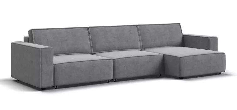 Угловой диван BOSS SOFT MODOOL MAX Велюр Роял агат