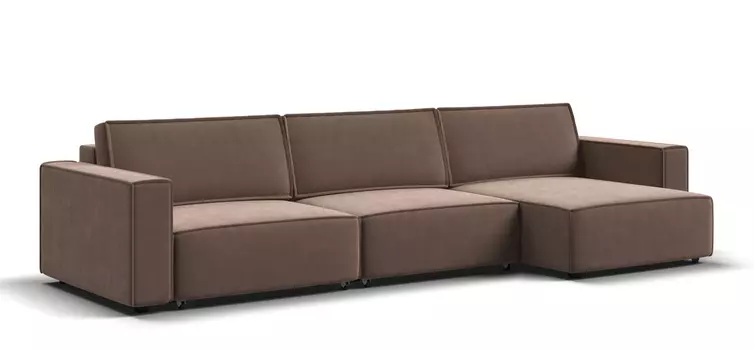 Угловой диван BOSS SOFT MODOOL MAX велюр Monolit мокко