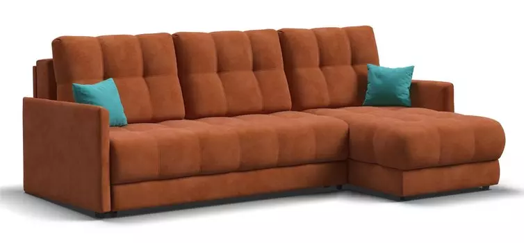 Угловой диван BOSS XL LOFT SE велюр Alkantara оранж